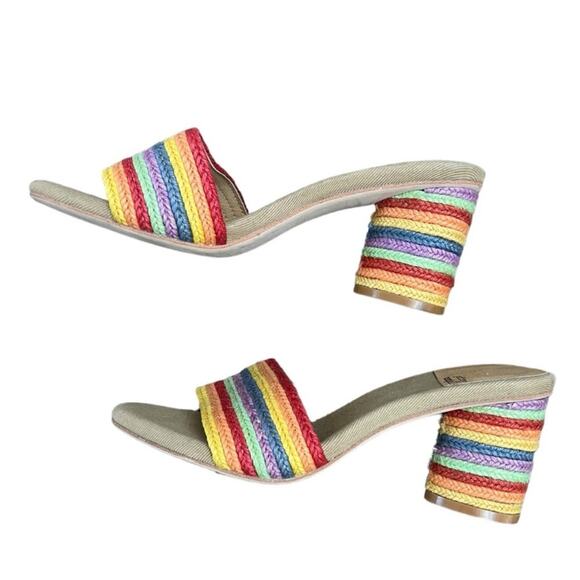 NWOT JEFFREY CAMPBELL Pinarella Heels In Colourful Jute – Sz 9 - Picture 8 of 9